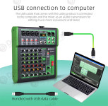 데브라 믹서 DJ 콘솔 99DSP 디지털 효과 48V 팬텀 파워 USB MP3 노래방 PC 녹음용 : 쭈쭈니스마켓