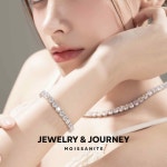 제이앤제이 6.5mm 모이사나이트 테니스 팔찌 명품 다이아 화이트골드, 15cm : 에피아블