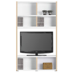 2,000시스템책장 책꽂이 수납장 진열장 문/서랍추가 609-275-2000, 5단, 600책장-메플/화이트 : 예뫼솔가구