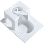 재래식 간이 좌변기 큰사각형 이동식화장실 포세식 14cm-방수 미끄럼방지-100kg : 부자네샵