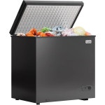 TABU 10 Cu Ft 냉동고, 수납 바구니가 있는 상단 개방형 7단계 조절식 온도 조절 장치가 에너지 절약형 소형 분리형 바구니검정색... 
