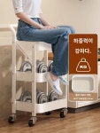 정리 보관 다층 미용실 주방 다용도 세탁실 카트 이동식 트롤리 간식 메쉬 : 벨라또이