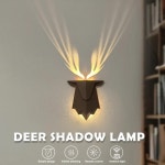 아트 사슴 그림자 보육 야간 단계 무단 변속 잠자는 벽 램프 연구실 장식 옆에 충전식 1. Deer Shadow Light : 에이치에스라이프몰38호점