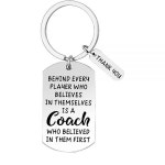 AWIWTOBQ KeyCHAINS 체인 Gifts 코치 감사 선물 키체인 하키, 야구, 축구, 배구, 팀 피트니스 강사, 발렌타인 데이 키링(실버), 실버... 