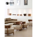 북유럽 심플 원목 패브릭 소파 의자 모던 스몰 빌라 호텔 민박 캐주얼 1인용 공사 확정 디자인1 : J i n