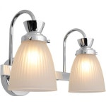 모던 더블 욕실 벽등 크롬 IP44 불투명 유리 램프 쉐이드 H3083 G9 LED 5W 따뜻한 백색 : 스프리지몰