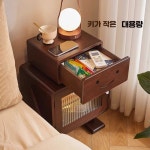 침대 협탁 원목 여닫이형 인테리어 로봇 모양 서랍 수납장 제품 1. 호두색(조명) : 구스매스