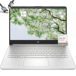 HP -14인치 노트북-마이크로소프트 오피스 365 - 학교 학생 노트북 - 윈도우 11 - 쿼드 코어 인텔 프로세서 - USB C - 긴 배터리 수명 - 초경량... 