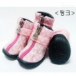 지앤리샵 도기스쿨 땡땡이포인트 신발(핑크) 강아지양말 애견장화 강아지외출신발 : 나의방