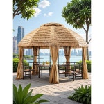 초가집 원두막 야외 쉼터 초가지붕 3m 원형 조립식 : 감동구대