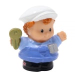 Fisher-Price 수집용 Little People 공항 주차 차고 몰 플레이세트 G8129용 교체 부품 - 교체용 발렛 파킹 어텐던트 레드 컬리 헤어... 