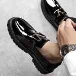 유광 골드 로고장식 광택구두 남성로퍼 신사구두 : 영진미래