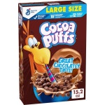 Cocoa Puffs 시리얼 코코아 퍼프 초콜릿 맛 아침 통곡물로 만들어짐 대형 사이즈 15.2온스 15.2 온스 (1개 묶음) : 두우달은