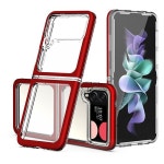 Galaxy Z flip3 4 투인원 케이스 플립 3z 갤럭시 3 폰 3투인원 4투인원 핸드 그린 레드 블랙 투명 퍼플 핑 : 코지데이샵