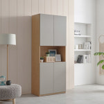 거실 높은수납장 도어 800 다용도수납장 : 리빙바이몰