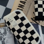 필통 펜케이스 온더테이블 펜파우치 (checkerboard) : 블루프프라잉