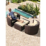 야외 데크 썬베드 펜션 리조트 수영장 분리형 소파 : 대성무역상사