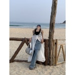 레이어드스커트 속치마 시쓰루 망사 유티크 레이스 H : 지유식스