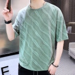 고급 남자 여름 티셔츠 데일리 캐주얼 아웃도어 루즈핏 프린팅 얇은 통기성 디자인 빈티지 : 훈훈store