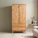 넉넉한 수납공간 2단 서랍장 엘다 원목 옷장 900 수납력이좋은 옷수납장 옷장정리 : 온리큐