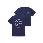 플라워 백로고 반팔 티셔츠 S0243 : 그루브스텝