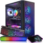 STGAubron 게이밍 PC 데스크탑 컴퓨터 인텔 코어 i7 최대 39 GHz 라데온 RX 580 8G 16G 램 512G SSD 와이파이 블루투스 50 RGB : 고홈티