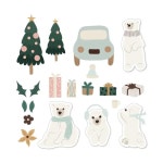 크리스마스 북극곰 눈송이 신선한 꽃 금속 절단 다이 스텐실 스크랩북 일기 장식 템플릿 카드 1. H3242-stencil : 오더박스45호점