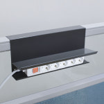 국산 무타공 멀티탭 거치대 책상 걸이형 파티션 선반 사무실 정리 정리함 : 레디네스