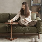 협탁 오리지널 원목 티 테이블 북미 흑호두나무 작은 원형 소형 거실 소파 사이드 G2181 : 두루두루두루팜