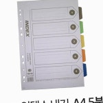 INDEX 인덱스 내지 종이 A4 5분류 : 팔도크라운
