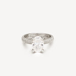 이비니시 18k 리비드 오벌 2캐럿 반지(모이사나이트) : 이비니시 EBINISH