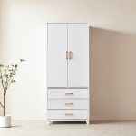 안방 침실 수납장 도어 3단 서랍 행거 옷장 800 수납옷장 드레스룸옷장 옷수납 : 온리큐