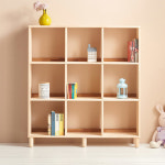 원목 아이방책장 오픈 고무나무 3단 9칸 거실책꽂이 거실책장인테리어 : 리빙바이몰