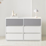 3단 6칸 1200 서랍장 아이방 옷정리 LPM 수납장 신혼부부가구 깔끔한서랍장 옷서랍장 : 온리큐