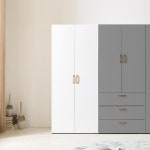 원룸 좁은방 원목손잡이 2단 옷봉형 수납 옷장 800 옷수납장 옷장수납장 수납력이좋은 : 온리큐