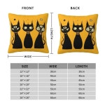 소름 끼치는 귀여운 검은 고양이 고스 아트 베개 케이스 쿠션 커버 광장 1. 21 : 딜리벌월드16호점