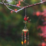 야외 마당 발코니 장식 태양광 걸이형 장식이 새 바람 차임 기본 : 에이치에스라이프몰21