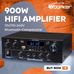 Woopker AK55/AK45 Pro/AK45/AK35 사운드 앰프 가정용 자동차 가라오케 용 Bluetooth 디지털 2 채널 HiFi FM USB : 설E스토어