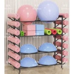 소도구 정리함 헬스장 필라테스 요가 용품 수납함 보관함 선반 골드 : 민삼