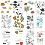 스크랩북 카드 제작용 라인 홀리호박 잎 스탬프 절단 다이 화이트 크리스마스 졸리 감성 1. WW2332A1-H8720 : 블루36호점