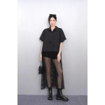 2025 봄·여름 패션 우아한 셔츠 롱 드레스 여성 오프숄더 J1097 Black : 나하시마켓