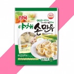 삼육 야채 둥근형 비건손만두 1KG 2봉 : 신도유통