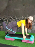 에어로빅 계단 운동 성인용 헬스장 리듬 훈련 유산소 핑크색 110cm 바닥 1쌍 : 비오이커머스