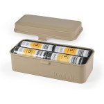 KODAK 코닥 120135 필름 케이스 - 8롤의 120 또는 10롤의 35mm 필름용 복고풍 스틸 케이스로 정리 및 보호 베이지색 미포함 Beige : 위크픽스