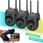 2.4G WiFi 2K IP 양방향 PTZ 야외 보호 홈 추적 가능 CCTV 카메라 Black No Card : 리모주마켓