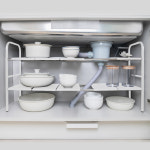 싱크대하부장선반 길이조절 싱크대선반 수납 주방정리 양념통 컵 언더 1단 : 리빙 공감