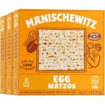 Manischewitz 맛짜 마차 마짜 유월절 마니슈위츠 에그 마츠 12온스 3개 세트 코셔 유월절용 아님 얇고 바삭하며 가벼운 식감 나트륨 무첨가... 