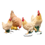 닭 모형 정원 꾸미기 수탉 암탉 장식 조형물 인테리어 A.3마리 세트 : 쏭하우스