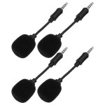 4pcs 소음 차단 마이크 녹음 라이브 스트리밍 소형 음성 PC 노트북 휴대용 미니 고감도 사운드 : 쭈쭈니스마켓