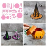 유령 할로윈 호박 모자 금속 절단 다이 카드 만들기 스크랩북 장식 종이 앨범 공예 1. H2973-dies : 블루40호점